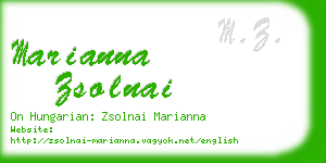 marianna zsolnai business card